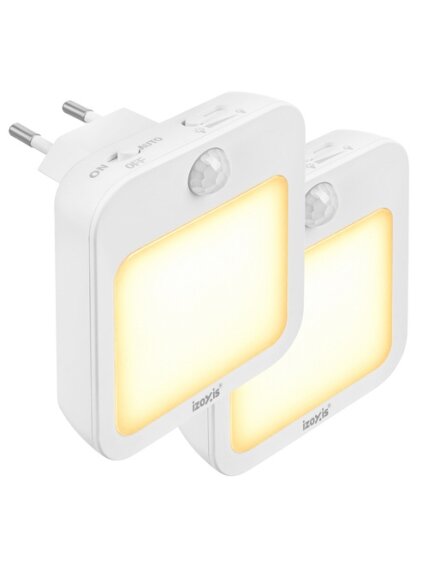 LED naktinė lemputė su judesio jutikliu – 2 vnt. „Izoxis“ 21 LED naktinė lemputė su judesio jutikliu – 2 vnt. „Izoxis“ 21
