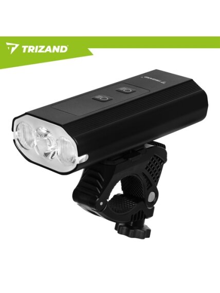 LED 1300 lm dviračio žibintas + Trizand galinis žibintas 7
