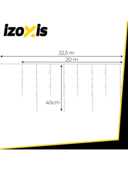 Lauko lemputės 500LED 22,5m šiltai balta spalva Izoxis 23223 1 Lauko lemputės 500LED 22,5m šiltai balta spalva Izoxis 23223 1