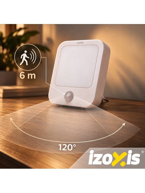 LED naktinė lemputė su judesio jutikliu – 2 vnt. „Izoxis“ 16 LED naktinė lemputė su judesio jutikliu – 2 vnt. „Izoxis“ 16