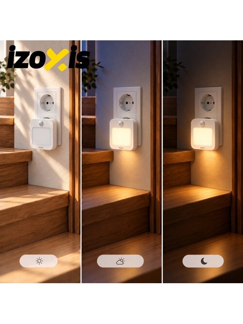 LED naktinė lemputė su judesio jutikliu – 2 vnt. „Izoxis“ 20
