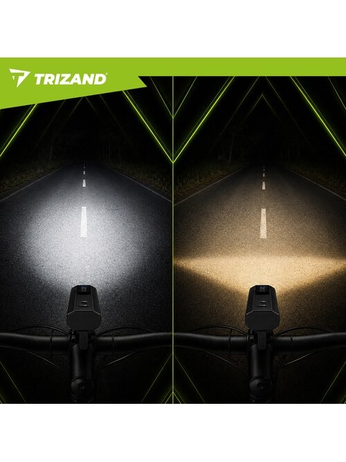 LED 1300 lm dviračio žibintas + Trizand galinis žibintas 12 LED 1300 lm dviračio žibintas + Trizand galinis žibintas 12