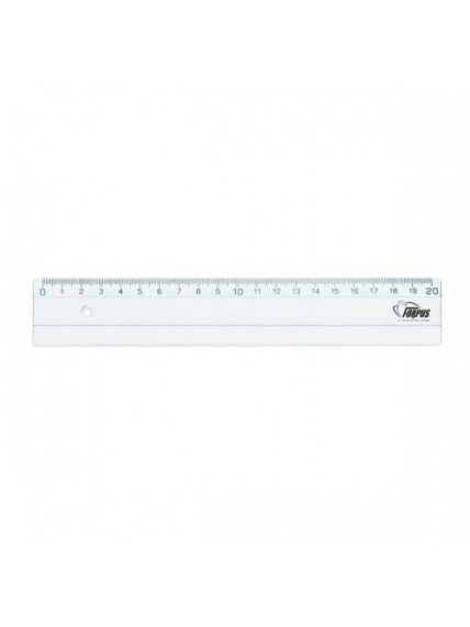 Liniuotė Forpus, plastikinė, skaidri, 20cm Liniuotė Forpus, plastikinė, skaidri, 20cm