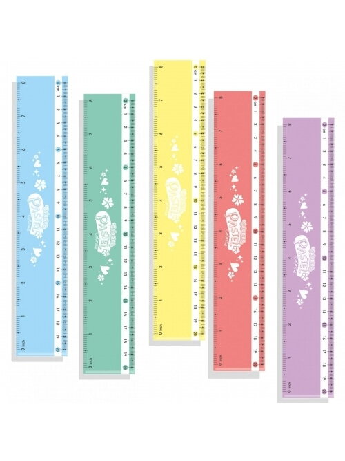 Liniuotė Colorino Pastel 20 cm plastikinė pastelinių spalvų Liniuotė Colorino Pastel 20 cm plastikinė pastelinių spalvų