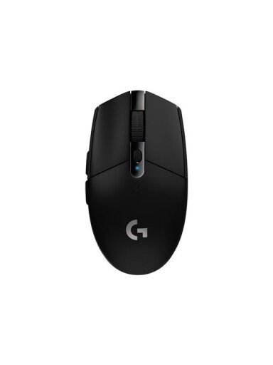 Logitech G305 Lightspeed Belaidė žaidimų pelė, RF Wireless + Bluetooth, 12000 DPI, Juoda