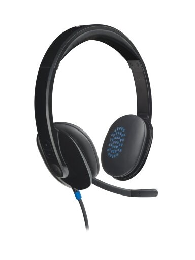 Logitech H540 Laidinės ausinės, USB-A, Juoda