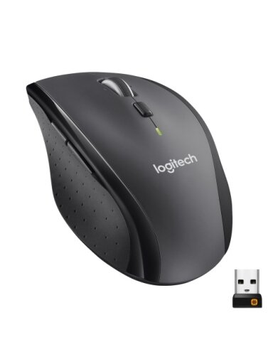 Logitech Marathon M705 Belaidė pelė, RF Wireless, 1000 DPI, Juoda/Pilka