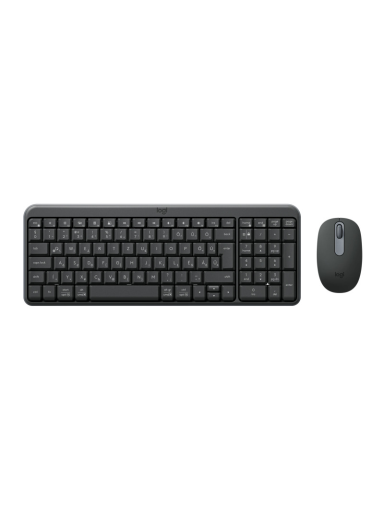 Logitech MK250 Compact Combo Belaidė klaviatūra + Pelė, Bluetooth, US Int, Graphite