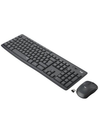 Logitech MK295 Silent Wireless Combo Belaidė klaviatūra, US Int, Graphite