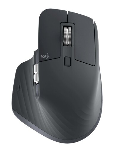 Logitech MX Master 3S Belaidė pelė RF Wireless + Bluetooth, 8000 DPI, Graphite