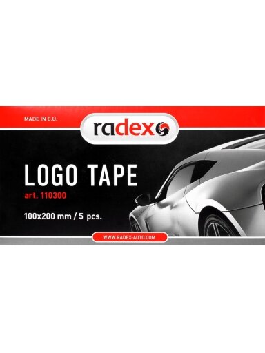 LOGO juosta 100mmx200mm (5vnt) RADEX LOGO juosta 100mmx200mm (5vnt) RADEX