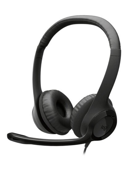 Logitech H390 Laidinės ausinės, USB-C, Juoda Logitech H390 Laidinės ausinės, USB-C, Juoda