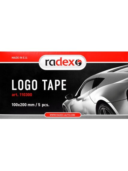 LOGO juosta 100mmx200mm (5vnt) RADEX LOGO juosta 100mmx200mm (5vnt) RADEX