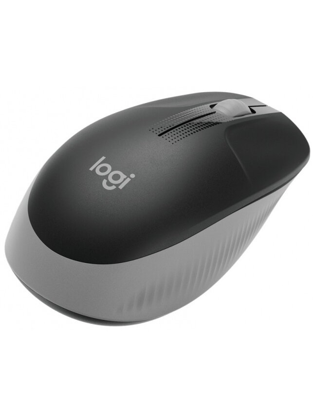 Logitech M190 Full-Size Belaidė pelė, RF Wireless, 1000 DPI, Mid Grey Logitech M190 Full-Size Belaidė pelė, RF Wireless, 1000 DPI, Mid Grey