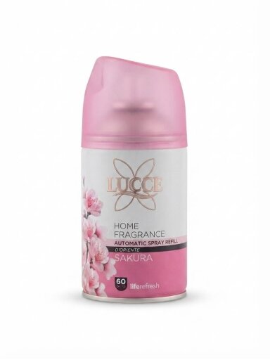 LUCCE Sakura automatinio oro gaiviklio papildymas, 250 ml LUCCE Sakura automatinio oro gaiviklio papildymas, 250 ml