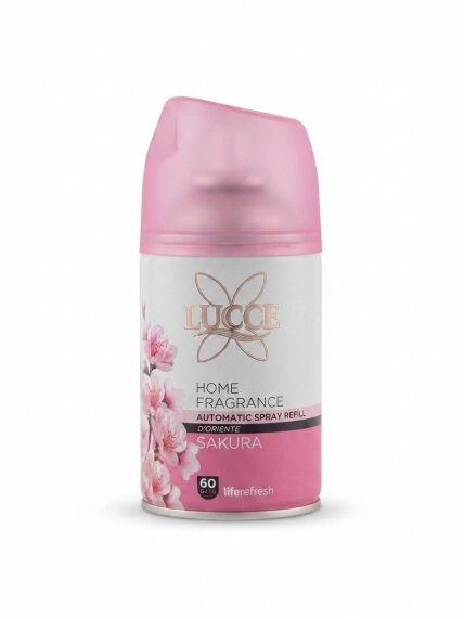 LUCCE Sakura automatinio oro gaiviklio papildymas, 250 ml LUCCE Sakura automatinio oro gaiviklio papildymas, 250 ml