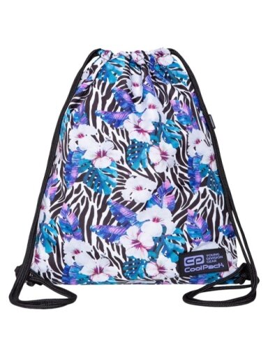 Maišelis sportinei aprangai CoolPack Solo Flower Zebra