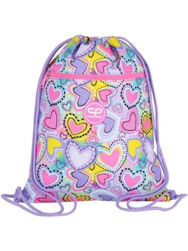 Maišelis sportinei aprangai CoolPack Vert Pastel Hearts