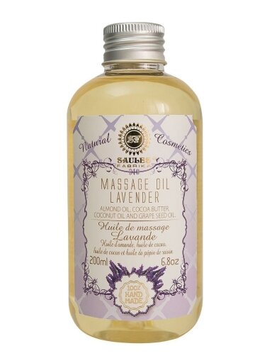 Masažo aliejus LAVENDER Saules Fabrika, 200 ml
