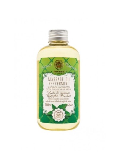 Masažo aliejus PEPPERMINT Saules Fabrika, 200 ml