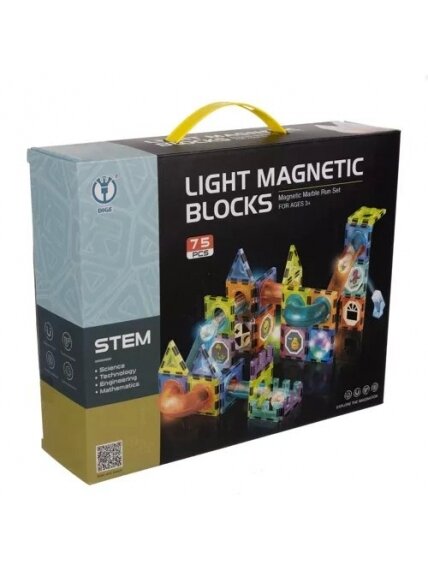 Magnetiniai blokeliai - takelis 77 vnt. Kruzzel 22684 1 Magnetiniai blokeliai - takelis 77 vnt. Kruzzel 22684 1
