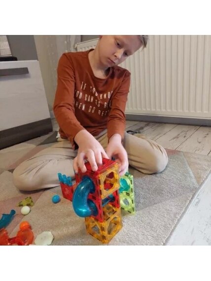 Magnetiniai blokeliai - takelis 77 vnt. Kruzzel 22684 12 Magnetiniai blokeliai - takelis 77 vnt. Kruzzel 22684 12