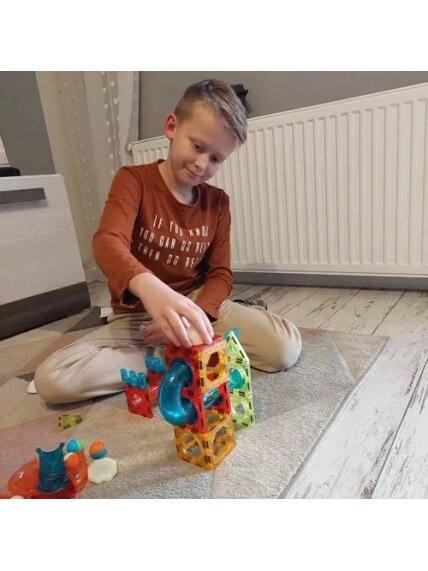 Magnetiniai blokeliai - takelis 77 vnt. Kruzzel 22684 15 Magnetiniai blokeliai - takelis 77 vnt. Kruzzel 22684 15