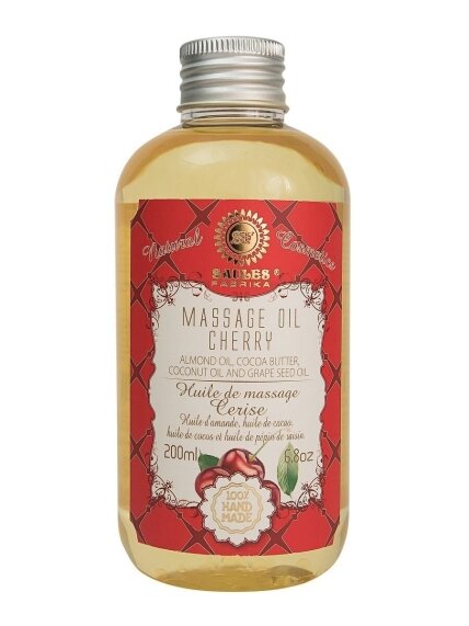 Masažo aliejus CHERRY Saules Fabrika, 200 ml Masažo aliejus CHERRY Saules Fabrika, 200 ml