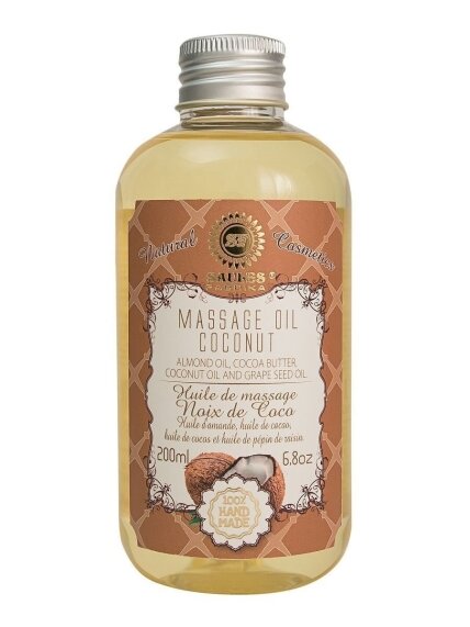 Masažo aliejus COCONUT Saules Fabrika, 200 ml Masažo aliejus COCONUT Saules Fabrika, 200 ml