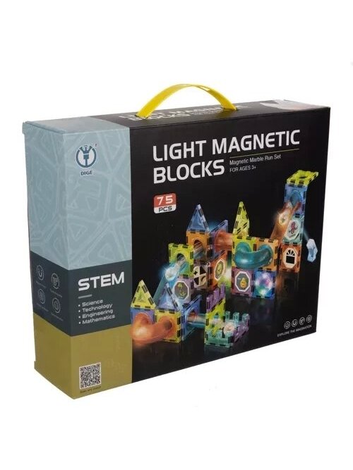 Magnetiniai blokeliai - takelis 77 vnt. Kruzzel 22684 1 Magnetiniai blokeliai - takelis 77 vnt. Kruzzel 22684 1