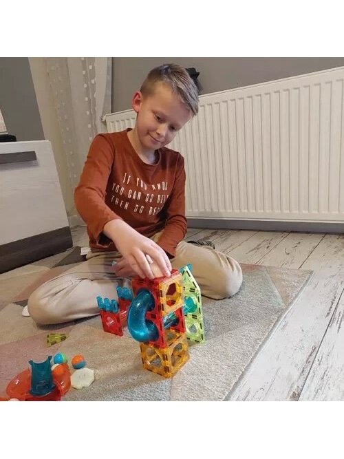 Magnetiniai blokeliai - takelis 77 vnt. Kruzzel 22684 15 Magnetiniai blokeliai - takelis 77 vnt. Kruzzel 22684 15