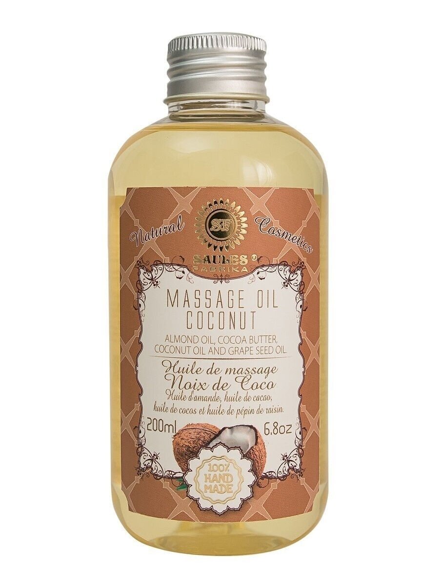 Masažo aliejus COCONUT Saules Fabrika, 200 ml