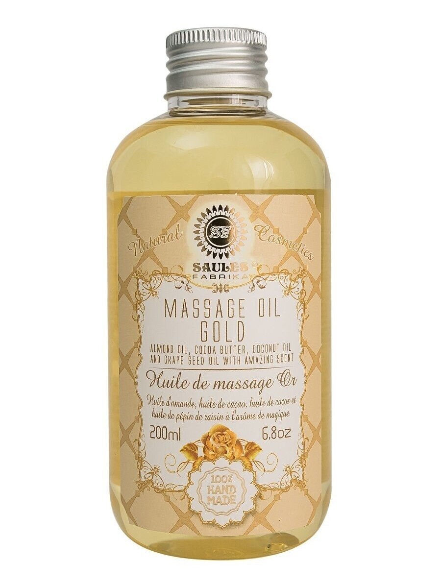 Masažo aliejus GOLD Saules Fabrika, 200 ml Masažo aliejus GOLD Saules Fabrika, 200 ml