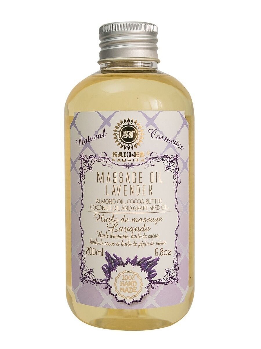 Masažo aliejus LAVENDER Saules Fabrika, 200 ml Masažo aliejus LAVENDER Saules Fabrika, 200 ml