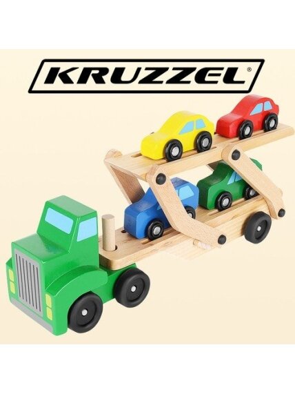 Medinis sunkvežimis - vilkikas + lengvųjų automobilių komplektas 22698 2
