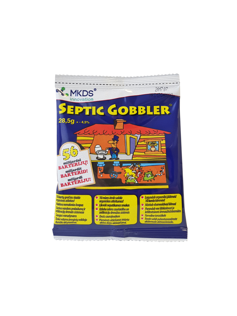 Mikroorganizmai kanalizacijos valymui Septic Gobbler, 28,5 g Mikroorganizmai kanalizacijos valymui Septic Gobbler, 28,5 g