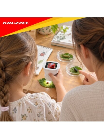 „Kruzzel“ baltas kišeninis mokomasis mikroskopas 22 „Kruzzel“ baltas kišeninis mokomasis mikroskopas 22