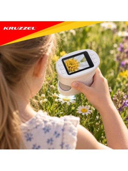 „Kruzzel“ baltas kišeninis mokomasis mikroskopas 27 „Kruzzel“ baltas kišeninis mokomasis mikroskopas 27
