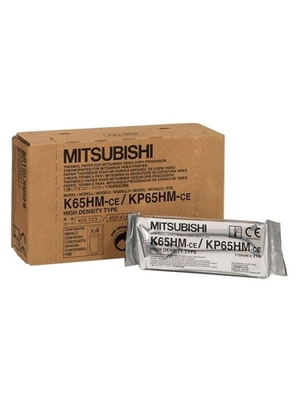 Mitsubishi Electric K65HM-CE / KP65HM-CE 110 mm x 20m Thermorolle High Density Thermal Printer Paper Mitsubishi Electric K65HM-CE / KP65HM-CE 110 mm x 20m Thermorolle High Density Thermal Printer Paper