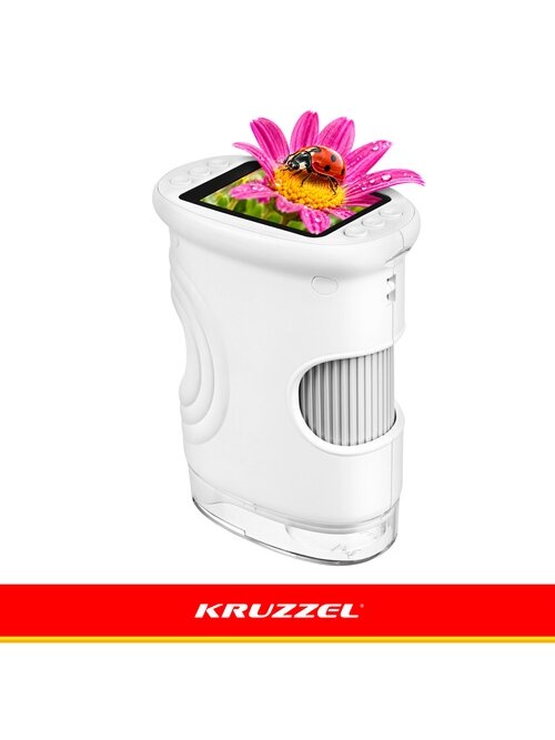 „Kruzzel“ baltas kišeninis mokomasis mikroskopas 15 „Kruzzel“ baltas kišeninis mokomasis mikroskopas 15
