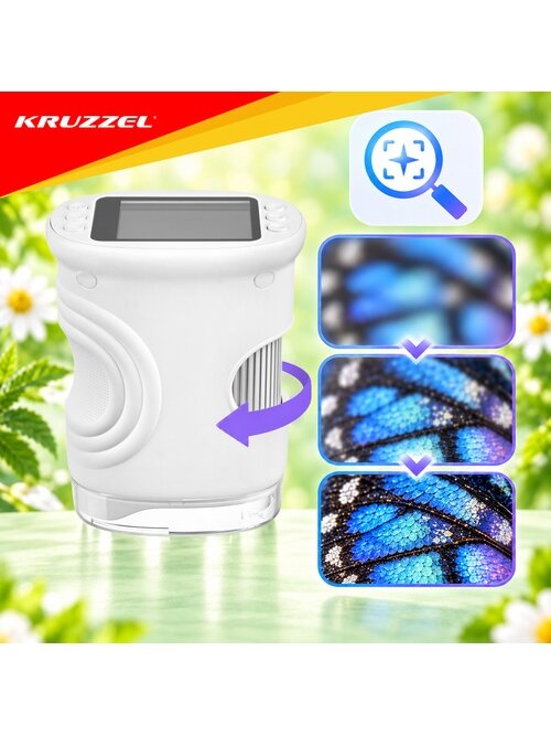„Kruzzel“ baltas kišeninis mokomasis mikroskopas 24 „Kruzzel“ baltas kišeninis mokomasis mikroskopas 24