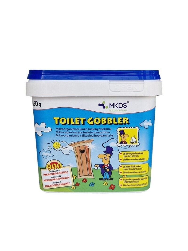 Mikroorganizmai lauko tualetų priežiūrai Toilet Gobbler, 450 g Mikroorganizmai lauko tualetų priežiūrai Toilet Gobbler, 450 g