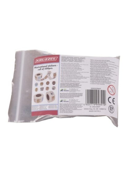 Motyvaciniai lipdukai - ritinys po 500 vnt. Kruzzel 22947 10