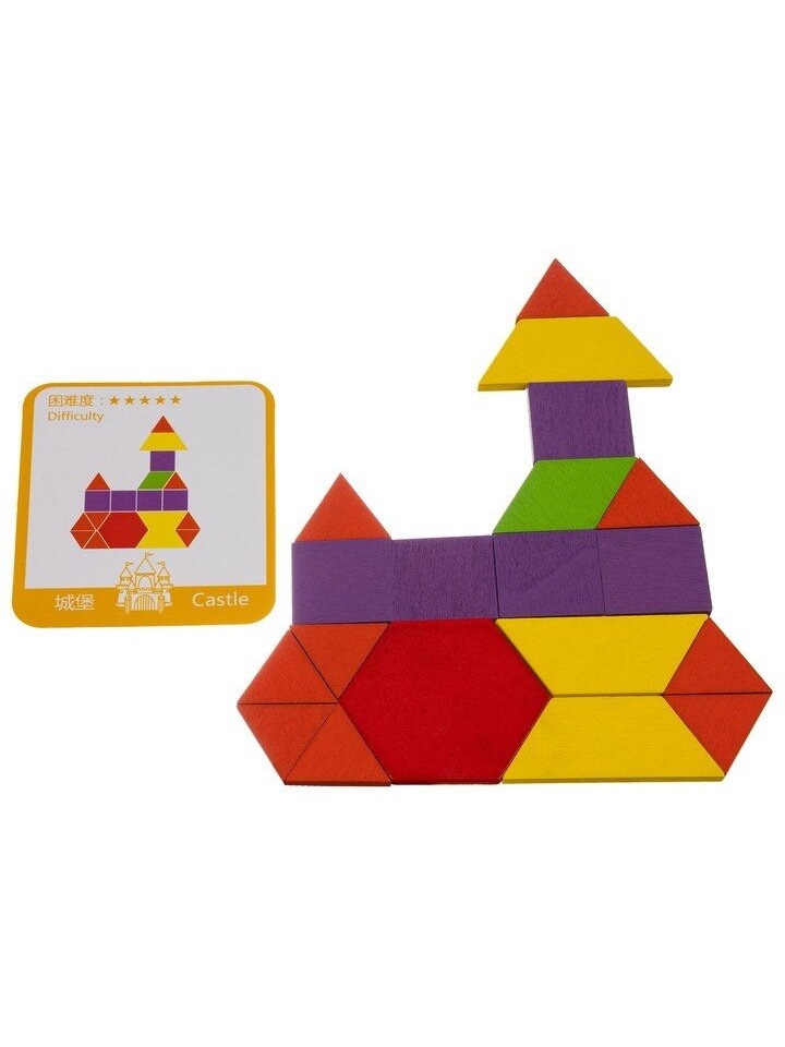 Mokomoji dėlionė – geometrinės figūros 6 Mokomoji dėlionė – geometrinės figūros 6