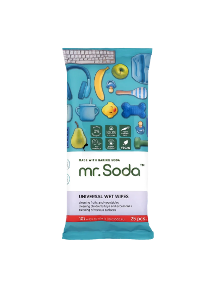 MR SODA Universalios drėgnos servetėlės (25vnt.) MR SODA Universalios drėgnos servetėlės (25vnt.)