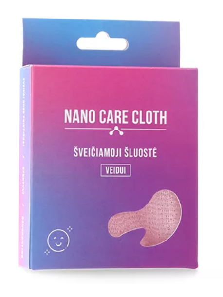 NANO CARE šveičianti veido šluostė, 21 cm x 21 cm, 1 vnt.