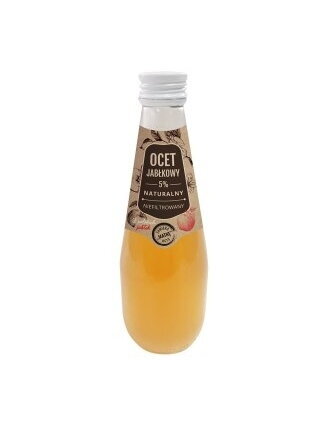Nefiltruotas obuolių sidro actas 5%, 330ml Nefiltruotas obuolių sidro actas 5%, 330ml