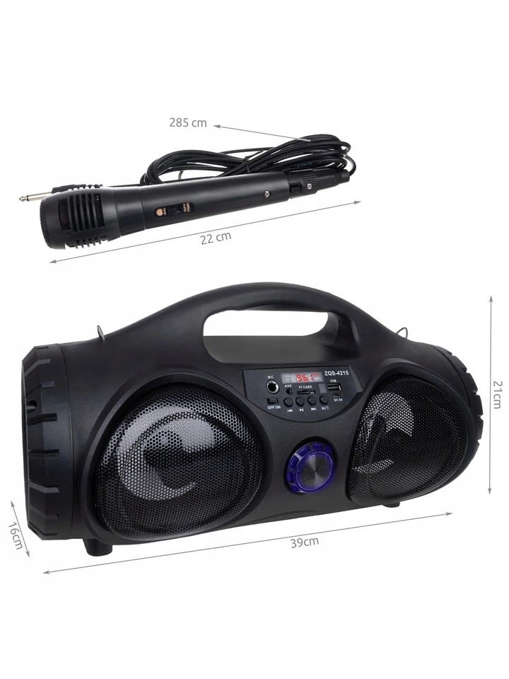 Nešiojama „Bluetooth“ kolonėlė ZQS-4215 su mikrofonu 4