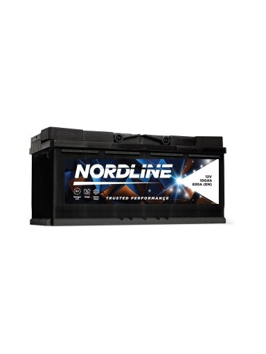 Nordline 100 Ah 12V 830A akumuliatorius 354x175x190 mm Nordline 100 Ah 12V 830A akumuliatorius 354x175x190 mm