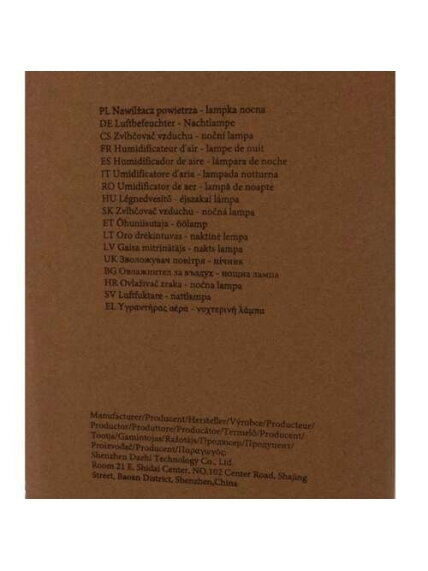 Oro drėkintuvas - naktinė lempa Ruhhy 24378 33